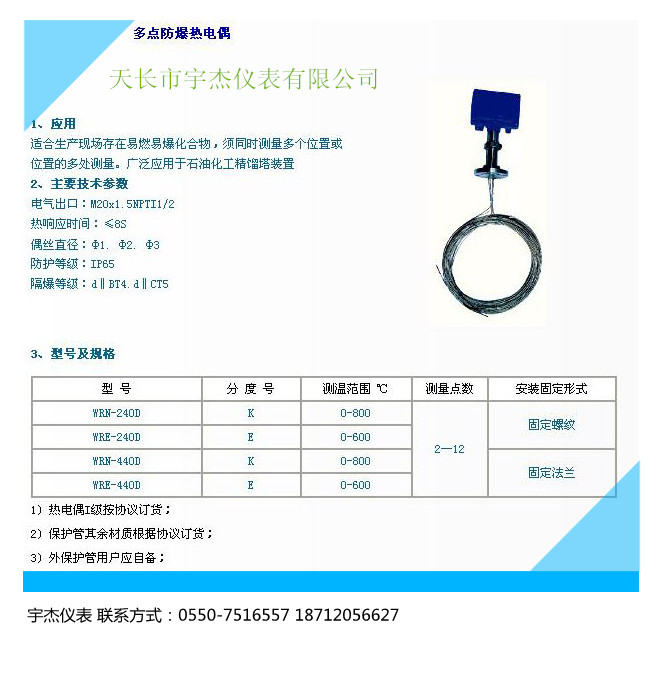 WRN10-145D多點熱電偶